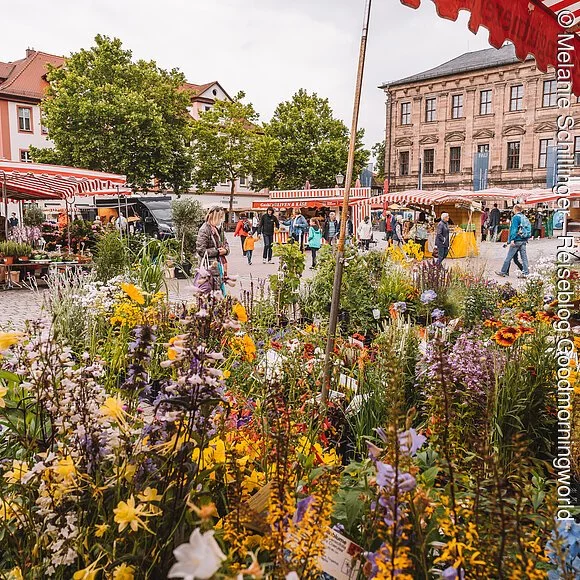 Erlanger Wochenmarkt Der Erlanger Wochenmarkt findet immer von Montag bis Samstag in Erlangen am Markt- und Schlossplatz statt.